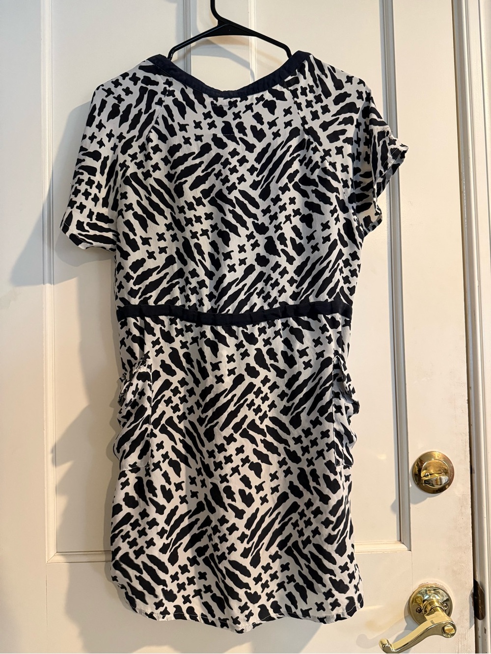 Stussy Black and White Printed Dress 100% Silk - Picture 3 of 6